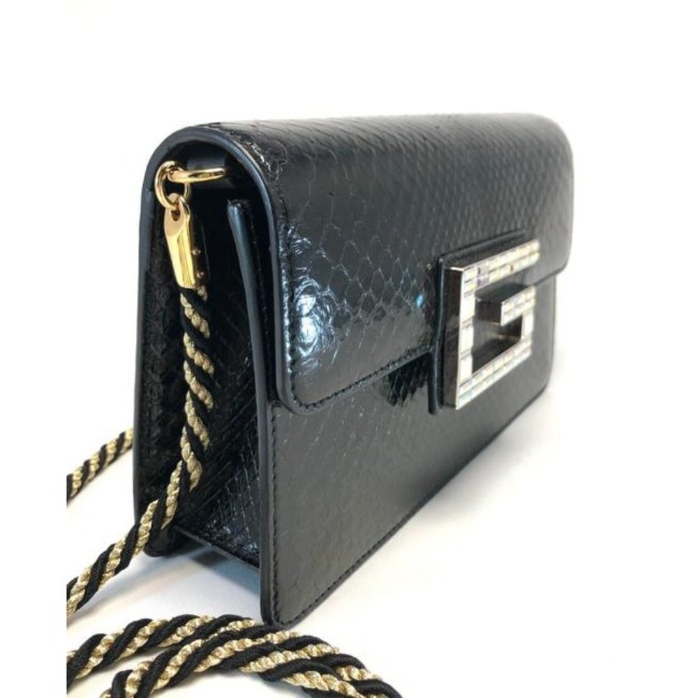 Gucci Broadway Small Snakeskin Black Python Skin … - image 5